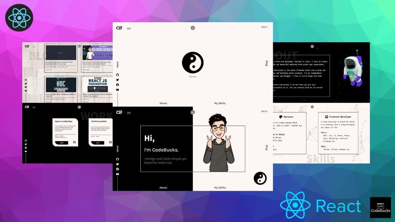 React portfolio svetainė